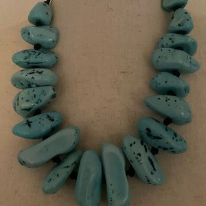 Faux Turquoise Bead Necklace